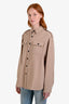 Vis A Vis Beige Wool Shirt Jacket Size 3