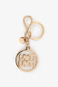 Miu Miu Gold Tone Metal Crystal Keychain