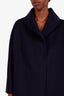 S' Max Mara Navy Wool Button Up Jacket Size 10