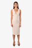 Alice and Olivia Tan Cut Out Deep V Sleeveless Dress Size 4
