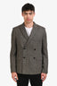 Stella McCartney Grey Herringbone Suit Blazer Size 50