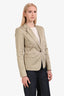 Dolce & Gabbana Tan Cotton Single Breasted Blazer Size 46