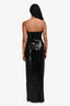 Michael Costello x Revolve Black Sequinned Strapless Gown Size XS
