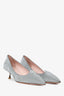 Roger Vivier Escarpins à bout pointu et talons kitten argentés à paillettes Pointure 39