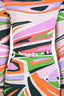 Emilo Pucci White/Multicolour Long Sleeve Midi Belted Shift Dress Size 4