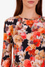 Givenchy Multicolour Floral Cotton Midi Dress Size 40