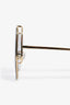 Fendi Gold/Blue Gradient Lens Round Frame Sunglasses