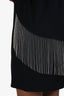 Stella McCartney Black Crystal Fringe Mini Dress Size 36