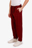Dries Van Noten Red Straight Leg Pants Size 48 Mens