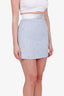 Miu Miu 2021 Blue Crystal-Embroidered Cady Mini Skirt Size 38