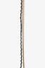 Pre-loved Chanel™ Silver/Gold Plated Chain Trim Detail Oval Glasses with Pearl Leather Chain
