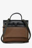 Hermès 2019 Etoupe/Black Canvas Leather Herbag 31
