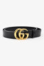 Gucci Black Leather GG Marmont Belt Size 95