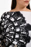 Hermès White/Black Cotton Cliquetis Tattoo Aquarelle Long Sleeve Top Size 40
