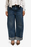 B Sides Blue Denim Relaxed 'Lasso' Cuffed Jeans Size 31