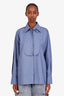 Lanvin Blue Panel Button Down Shirt Size 40