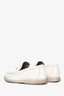 Loro Piana White Grained Leather Summer Charms Walk Loafer Size 39