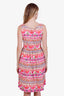 Prada Pink/Multicolour Cotton Midi Length Dress Size 40