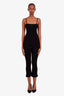Courreges Black Knit Logo Jumpsuit Size 0