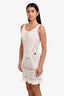Pre-loved Chanel™ White Cotton Crochet Knit Midi Dress Size 36