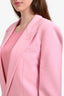 Saint Laurent 2021 Pink Wool Single Breasted Blazer Size 48
