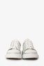 Alexander McQueen White/Iridescent Leather Platform Sneakers Size 40.5