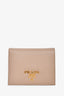 Prada Beige Saffiano Leather Small Wallet