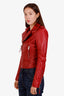 Balenciaga 2013 Red Lambskin Biker Jacket Size 38