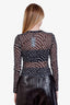 T By Alexander Wang Black/White Logo Mesh Cropped Top Size S
