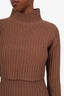 Maje Brown Wool Midi Dress + Sweater Set Size 38