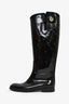 Louis Vuitton Black Rubber Monogram Rain Boot Size 38