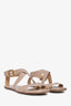 Chloe Nude Scalloped Buckle Sandals Size 37