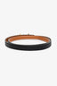 Hermès 2022 Black/Gold 'Ancre' Thin Belt