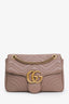 Gucci Taupe Leather Marmont Medium Shoulder Bag
