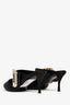 Roger Vivier Black Satin Crystal Buckle Heels Size 36