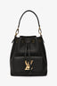 Louis Vuitton Black Lockme Bucket Bag with Top Handle and Crossbody Strap