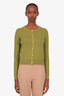 Vince Green Ribbed Button-Up Sweater Size S