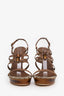 Gucci Brown Leather Bamboo Platform Sandals Size 40