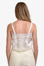 Doen White Silk Lace Crop Top Size S