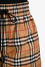 Burberry Tan Cotton Novacheck Drawstring Shorts Size 4