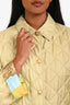 Salvatore Ferragamo Vintage Light Green Quilted Patterned Lined Silk Jacket Size S