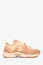 Pre-loved Chanel™ Pink/Beige Suede CC Logo Sneaker Size 35.5