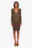Hermès Brown Wool Midi Skirt Size 34