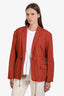Ulla Johnson Orange Cotton Cinched Waist Jacket Size S
