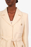 Gucci Cream Wool Belted Jacket Size 40