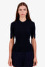 A.L.C Navy Merino Wool Quarter Sleeve Sweater Size XS