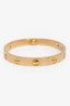 Cartier 18K Yellow Gold 4 Diamonds Medium Model Love Bracelet Size 17