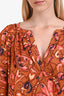 A.L.C Orange Multicolour Long Sleeve Puffy Sleeves Size 2