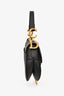 Christian Dior 2023 Black Leather Mini Saddle Bag