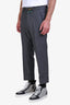 Gucci Grey Wool Cuffed Slim Fit Trousers Size 46 Men's